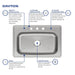 DSE133223 Kitchen/Kitchen Sinks/Drop in Kitchen Sinks