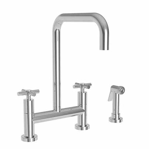 Newport Brass 1400L/04 Bathroom-Sink-faucets, Satin Brass (PVD)
