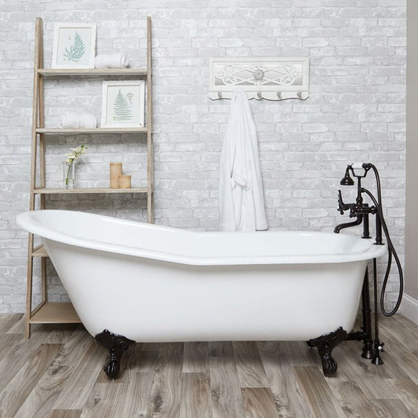 Barclay RTOVN64-OF-WH Howe 65 Resin Freestanding Tub