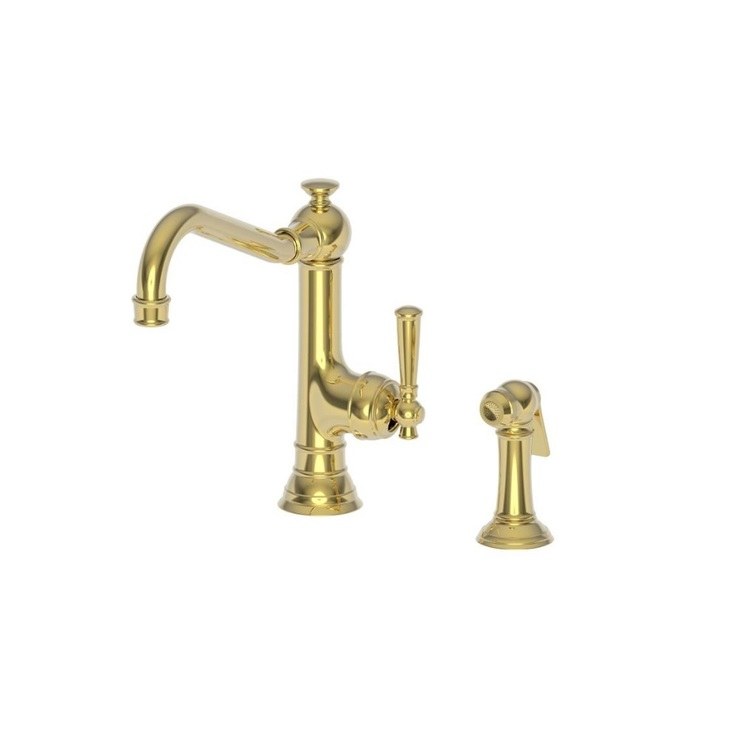 Newport Brass Satin Bronze (Pvd) Single Handle Swivel Kitchen Faucet at