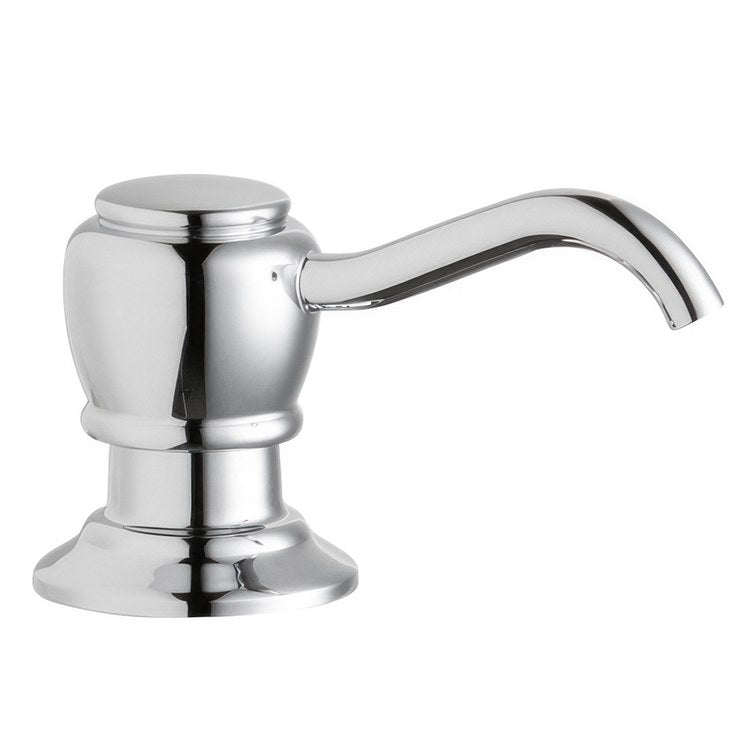 Pilar Sink Mounted Metal Soap Dispenser in Stainless