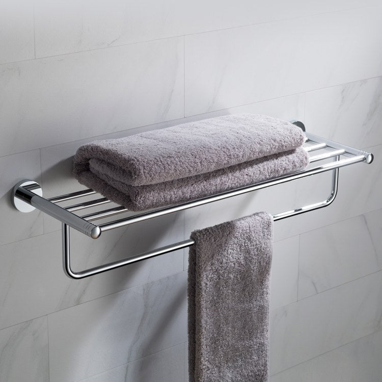 Elie Bathroom Shelf with Towel Bar Frank Webb Home